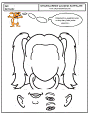 yüzdeki organları kes ve yerine yapıştır